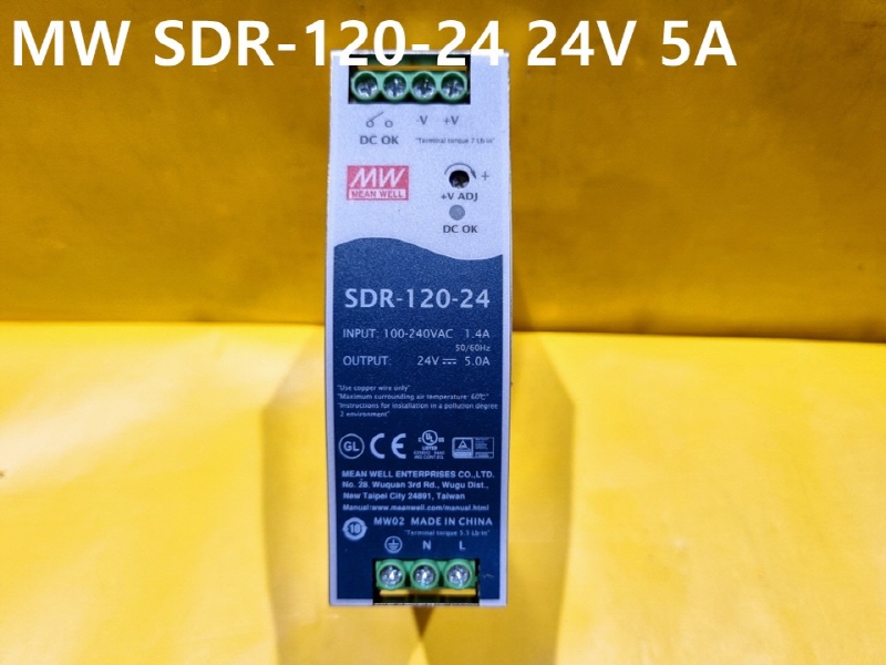MW SDR-120-24 24V 5A SMPS 중고 기계부품